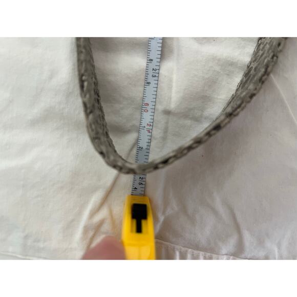 Elliott Lucca Gray Snakeskin print leather Crossbody Purse with chain - Picture 14 of 16